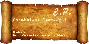 Czimbalmos Paszkál névjegykártya